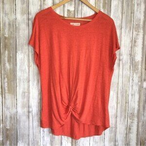 Lou & Grey Orange Linen Blouse